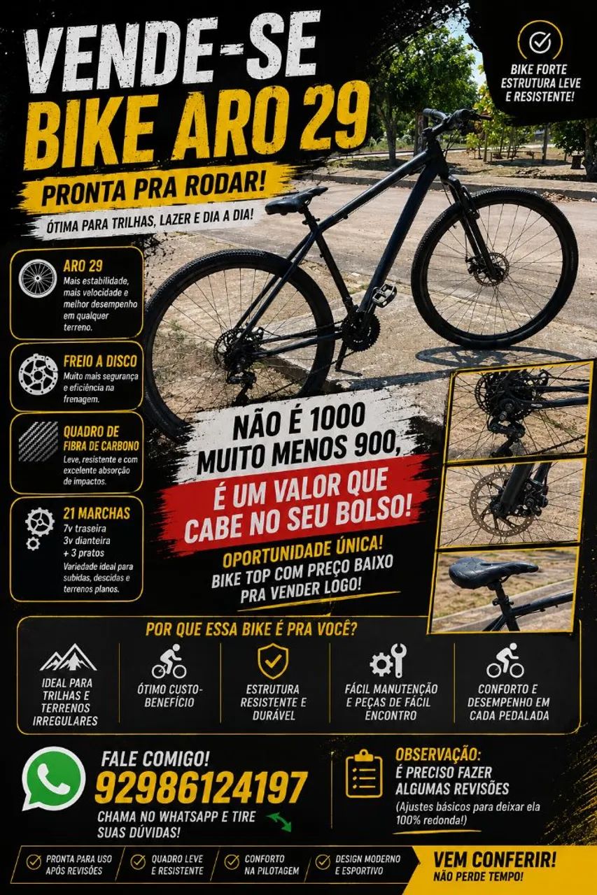 Bicicleta Lotus aro 29, Freio a Disco 
