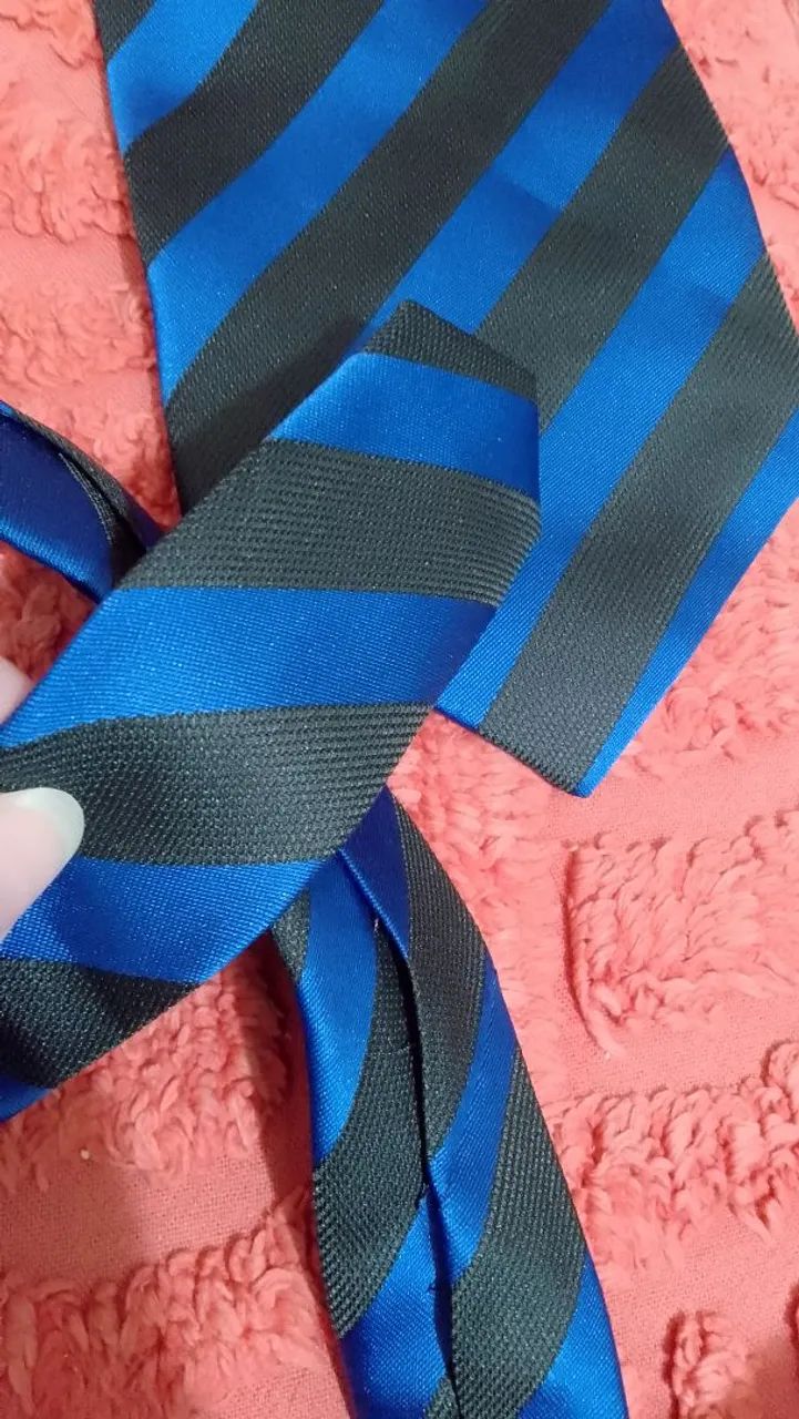 Gravata azul listrada marca DAITE - Foto 2