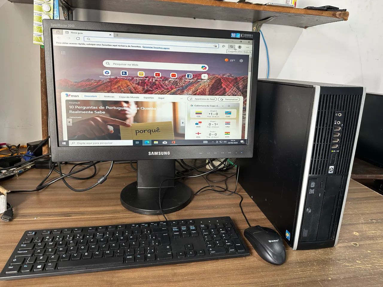 computador com ssd windows 11 ou win 10 completo com tela para empresas 