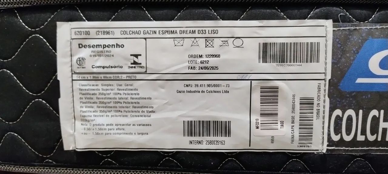 Colchão Gazin Espuma Dream D33 Liso - Foto 2