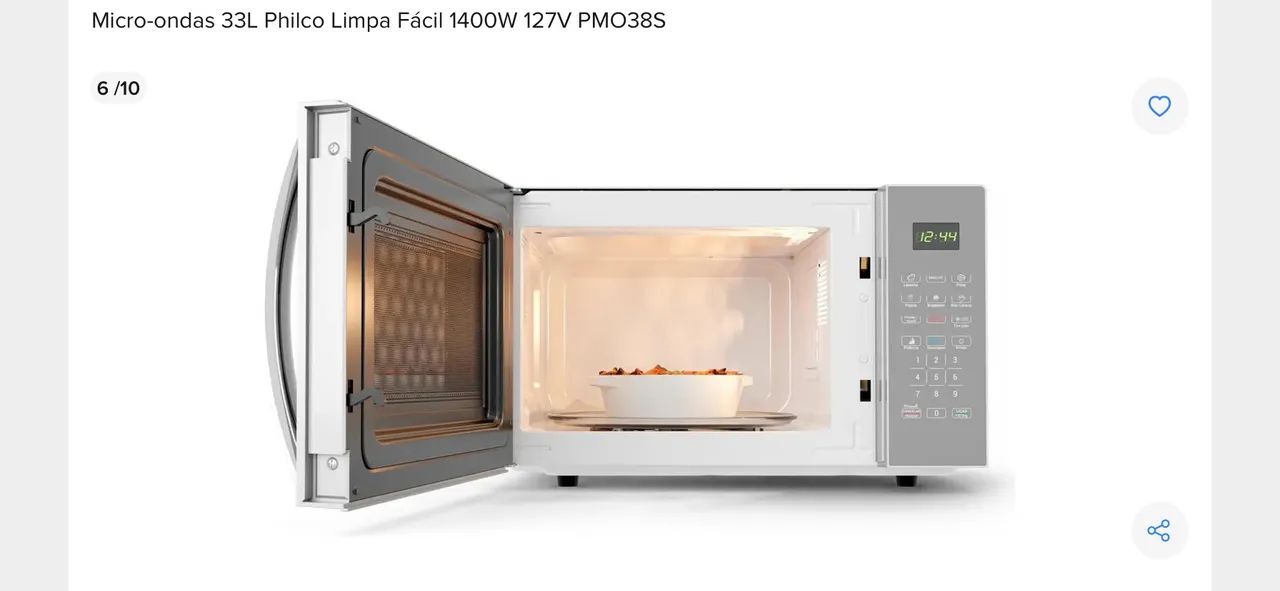 Microondas Philco Espelhado 33 litros 