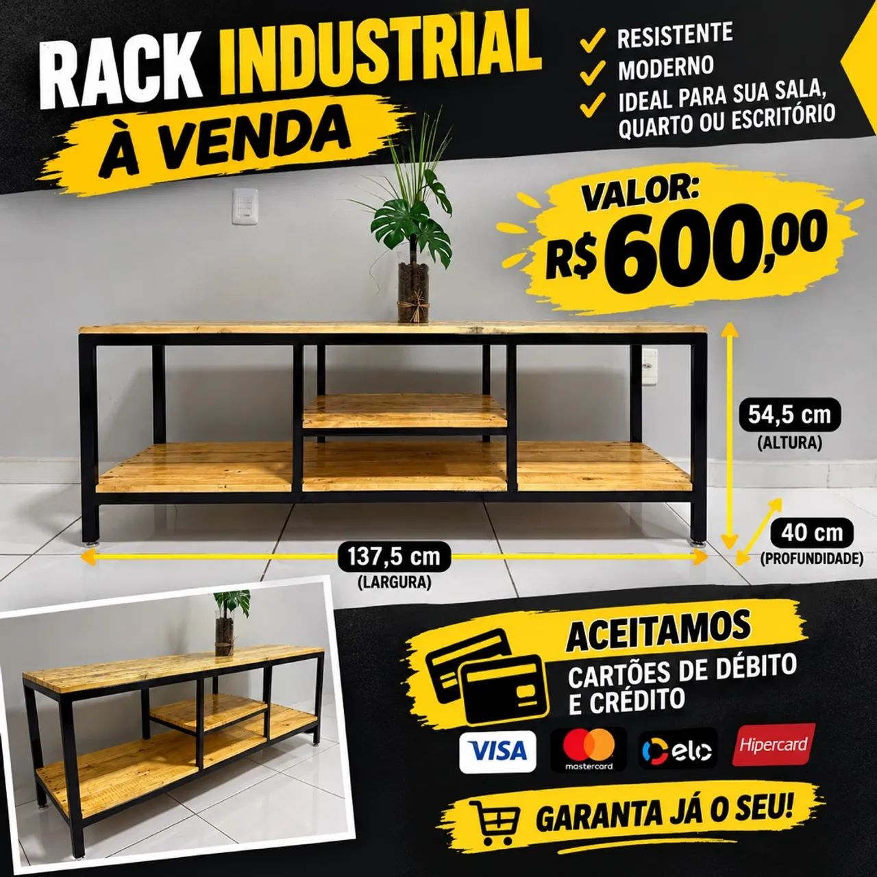 Rack modelo industrial 