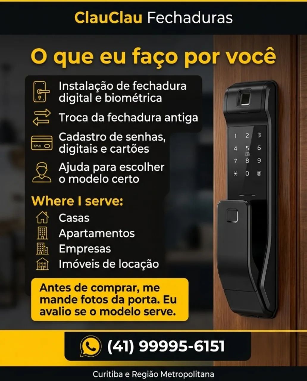 Fechaduras eletrônicas, inteligentes, instalação  - Foto 2