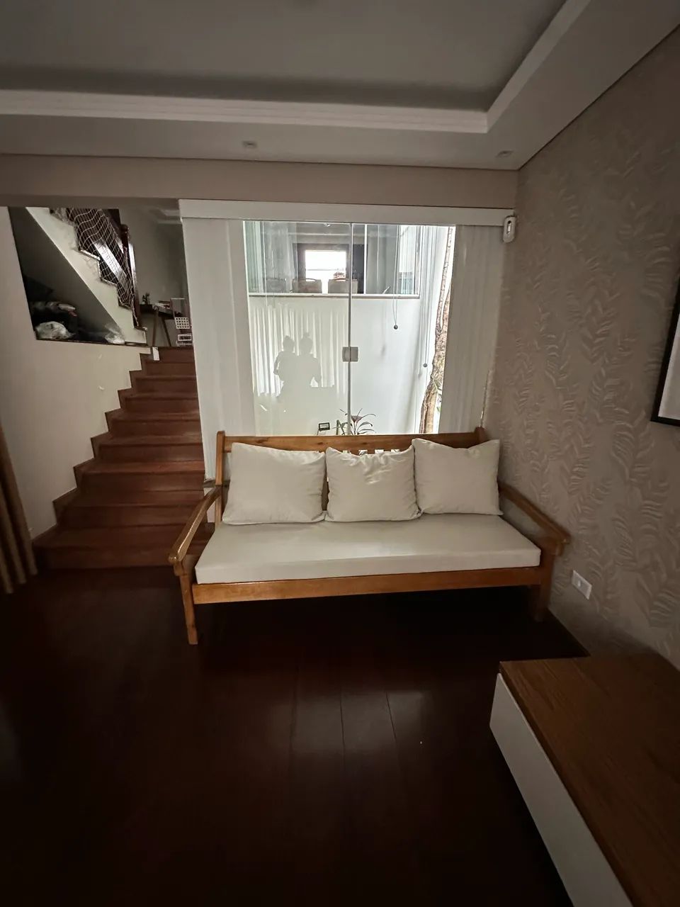 Sofa area externa de couro nautico