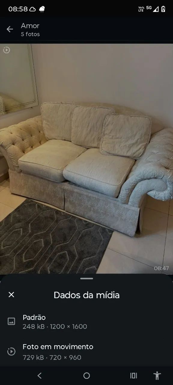 Sofá dois lugares 