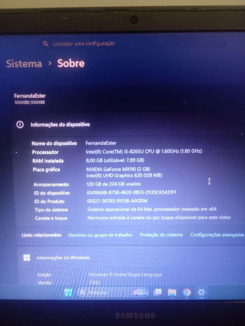 Notebook Samsung i5 8° Geração  - Foto 2
