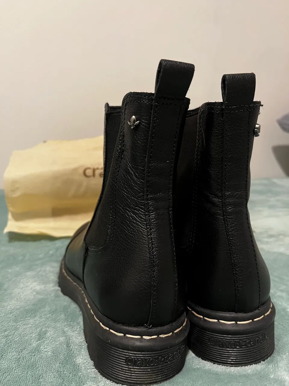 Bota de couro Cravo&Canela - Foto 2
