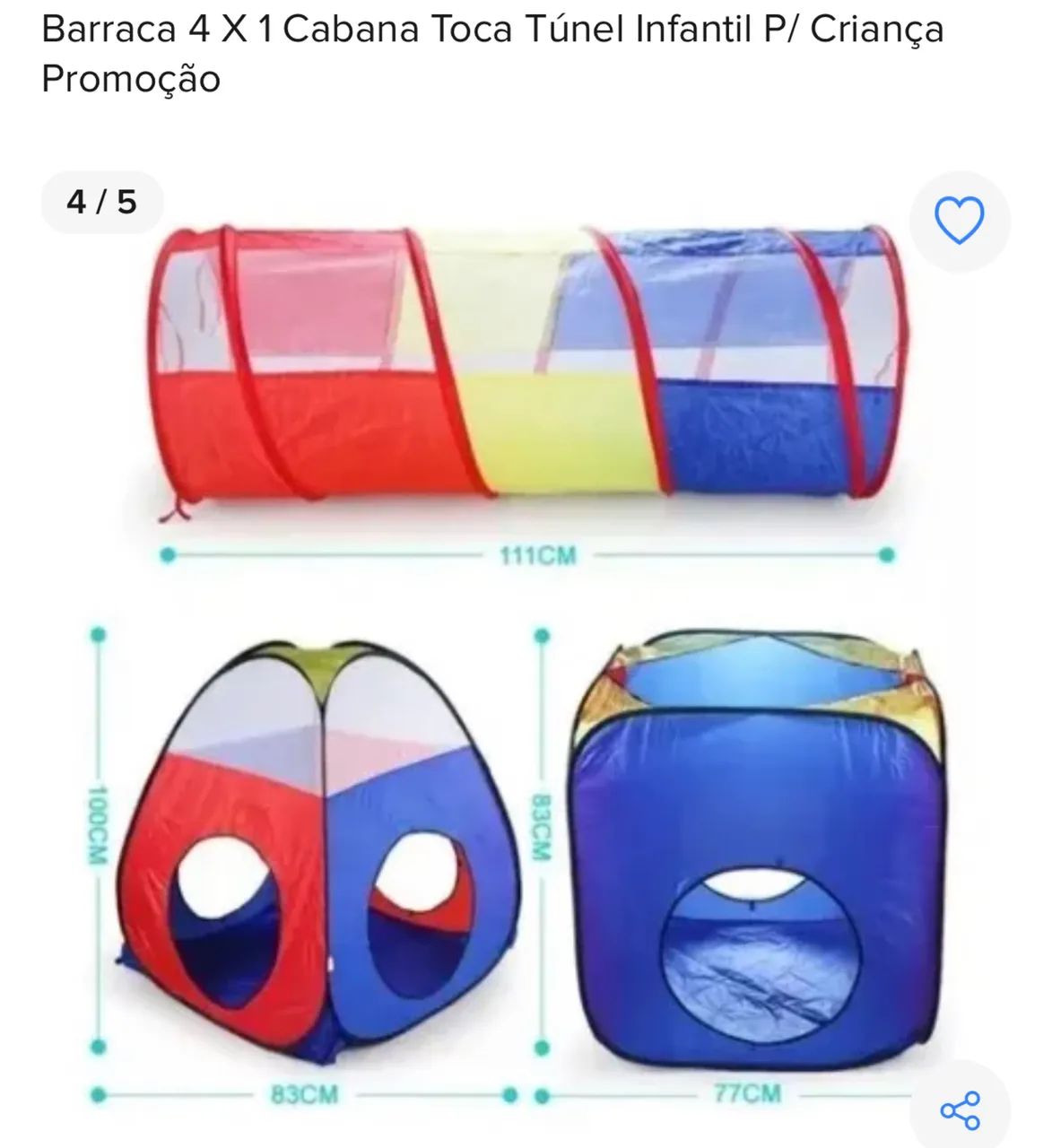 Barraca , túnel para crianças  - Foto 4