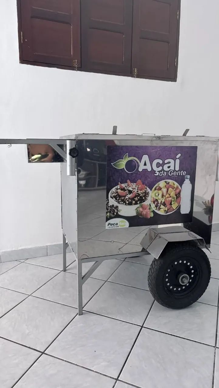 Carrinho para açaí e salada de frutas/2 cubas - Foto 2