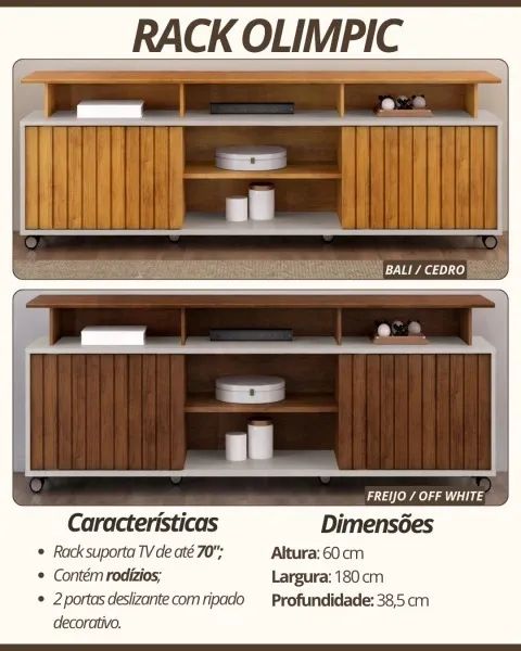 RACK OLIMPIC PARA TV ATE 70