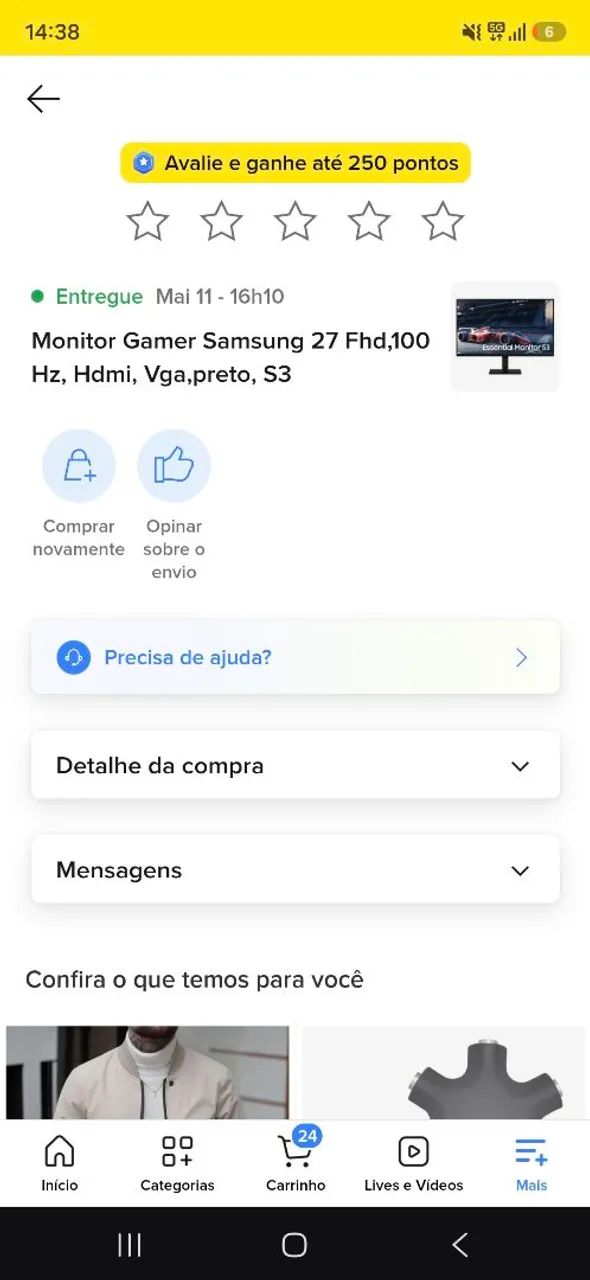 Monitor samsumg 27 polegadas S27D300GAL - Foto 4