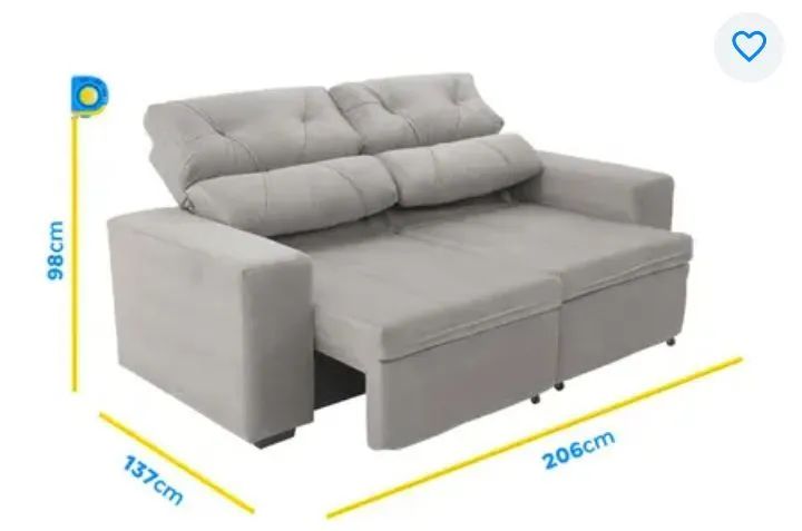 Sofá reclinável cinza ( novíssimo ) - Foto 4