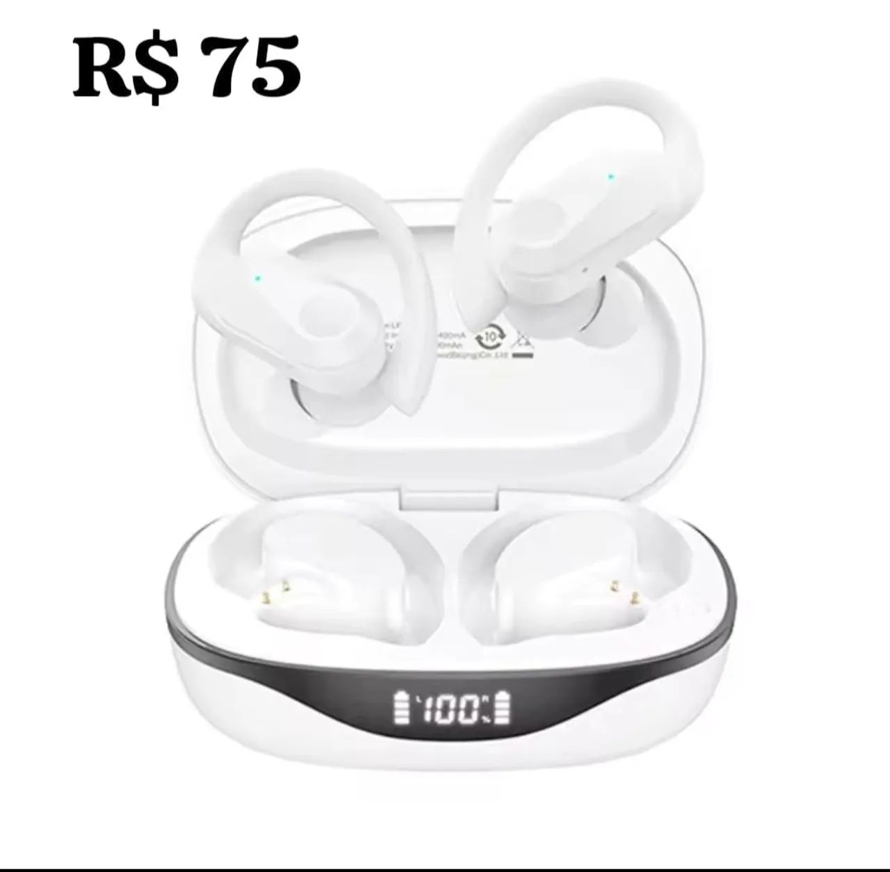 Fone bluetooth AOC Branco R$ 75