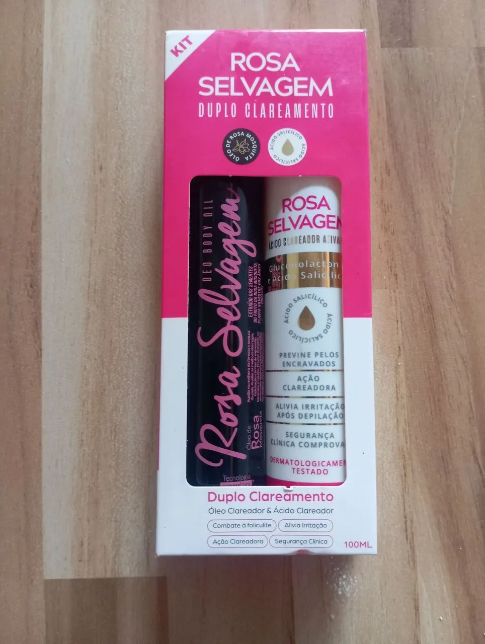 Kit  rosa selvagem duplo clareamento 
