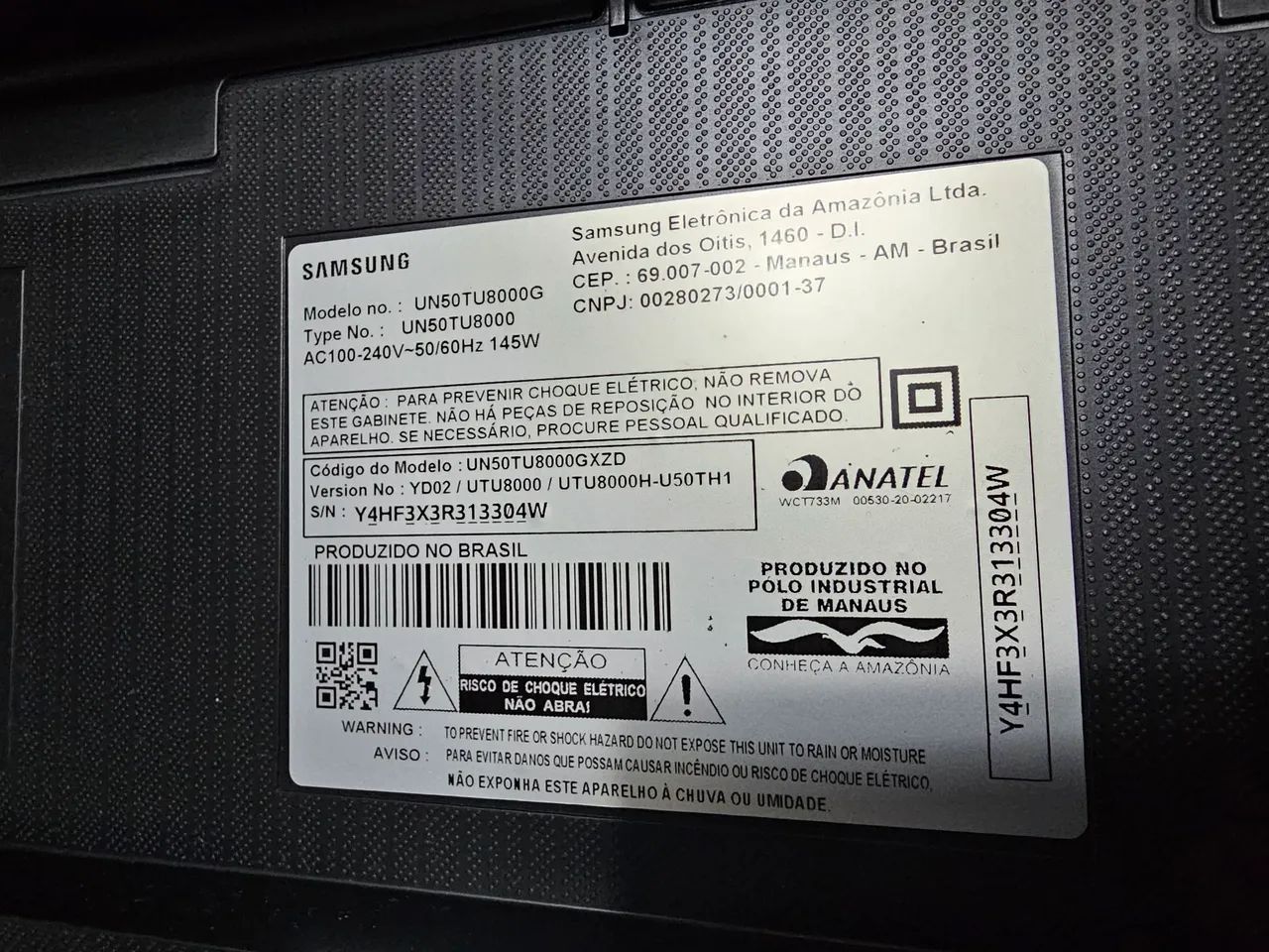 TV Samsung 50 polegadas UN50TU8000G com defeito - Foto 3