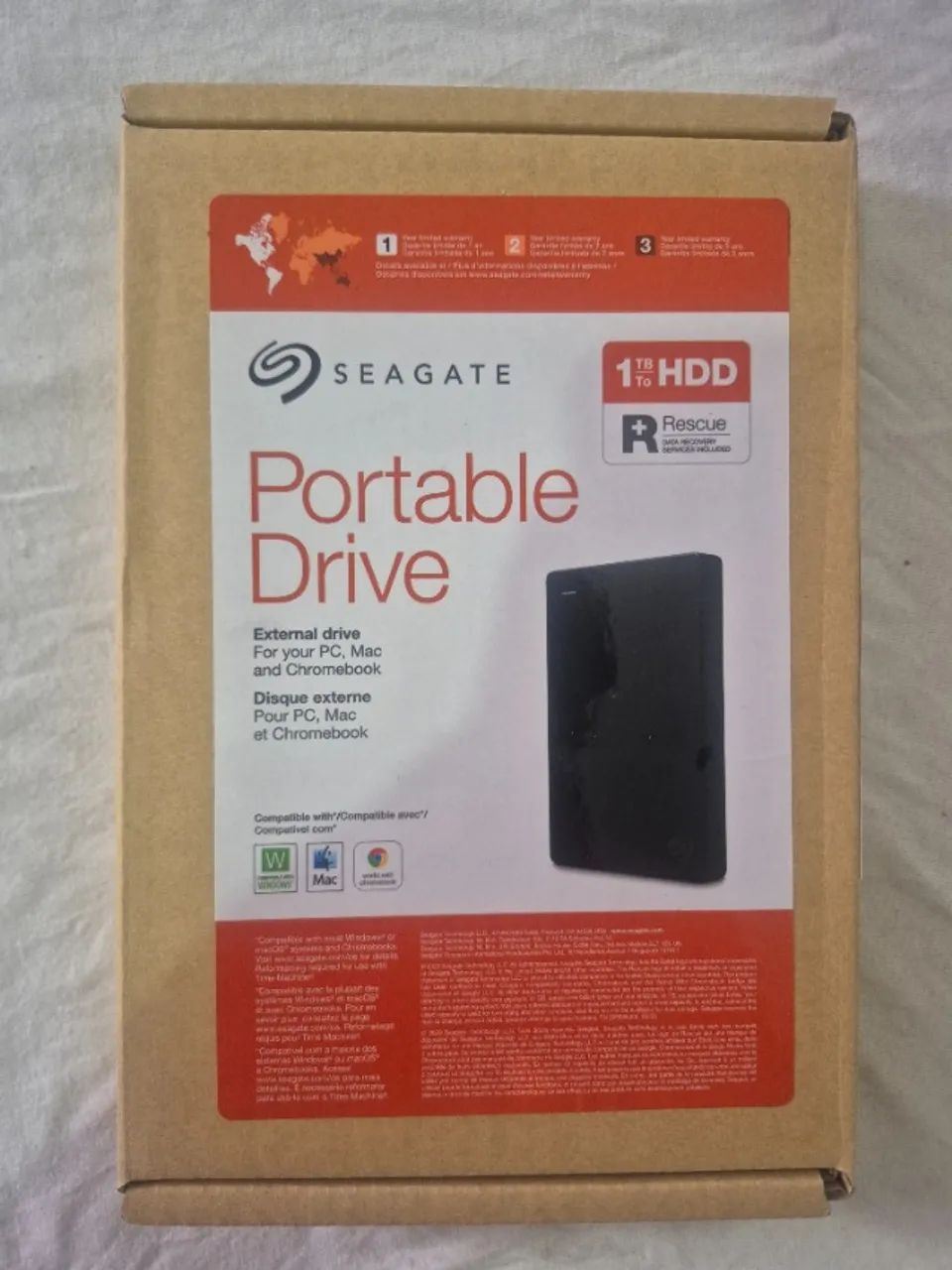 Seagate HD Externo 1 Tb HDD Compatível com PC e Mac (Nunca Usado) - Foto 3