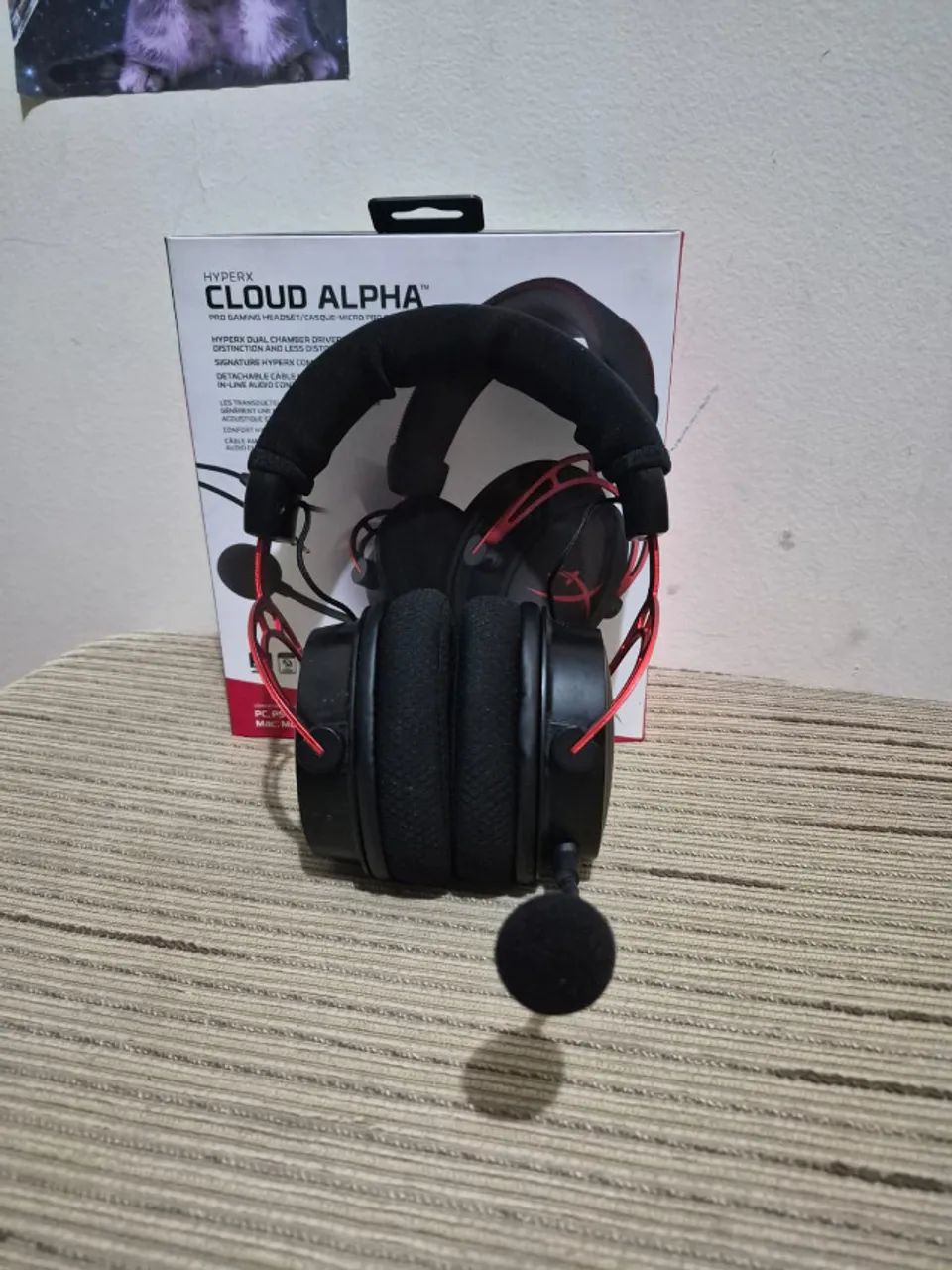 Headset Gamer HyperX Cloud Alpha - Completo (Caixa, Cabos e Microfone) - Foto 2