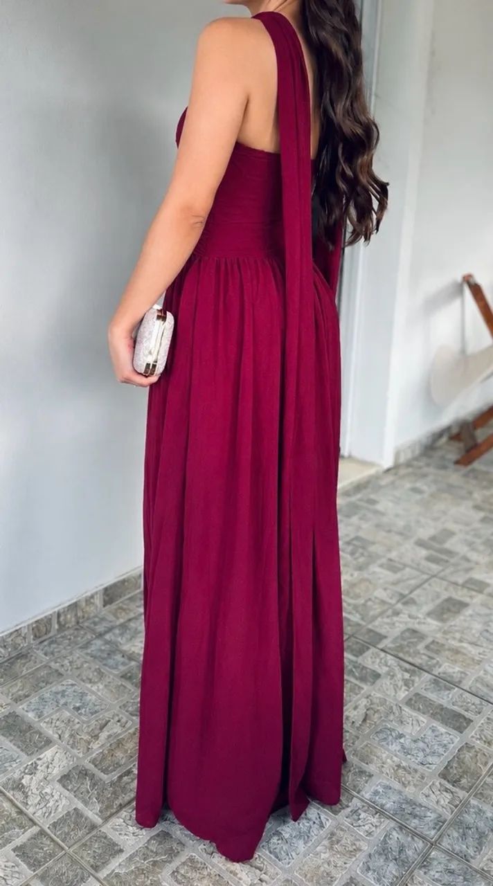 Vestido Marsala Elegante - Foto 2