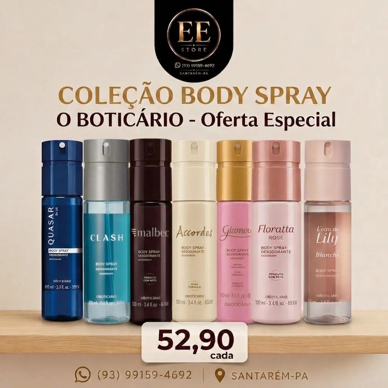Body Spray O Boticário 