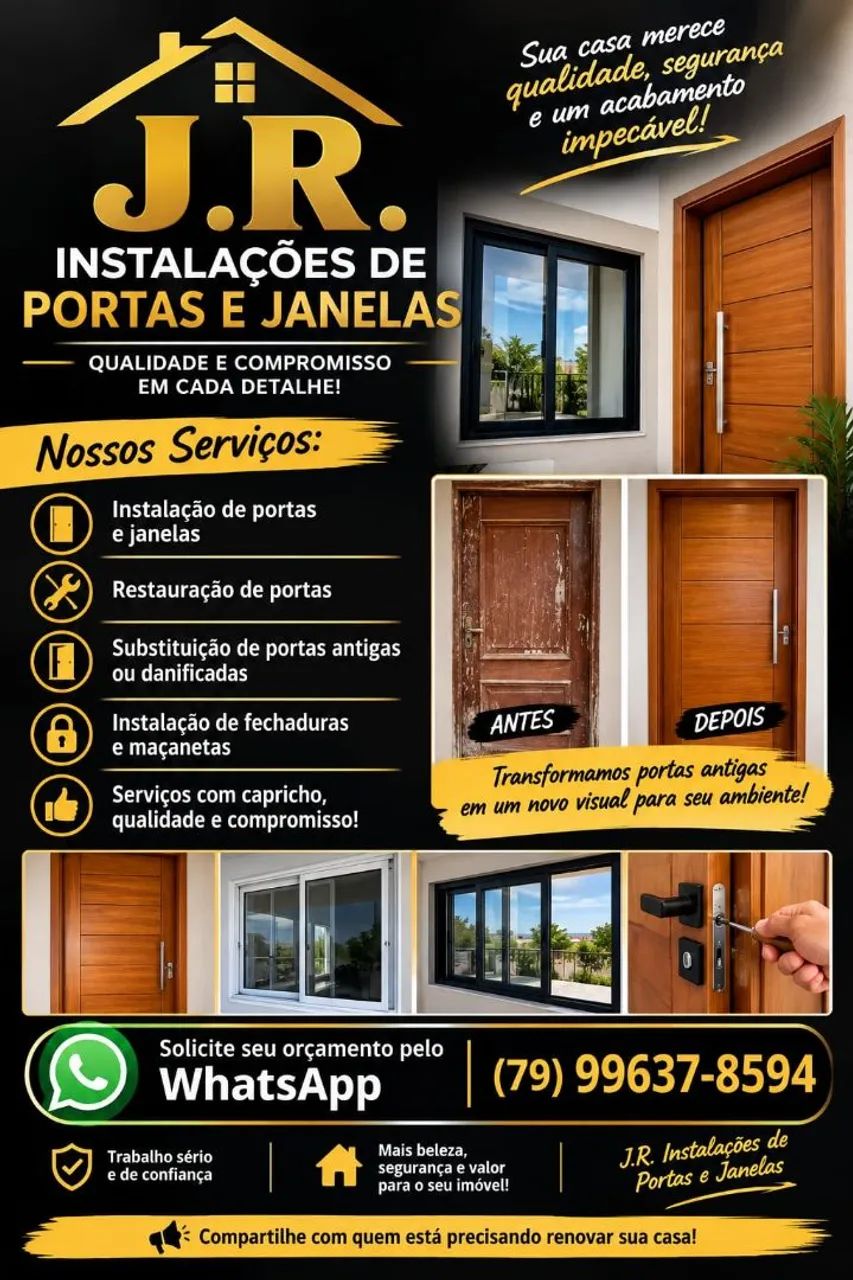Instalação ou reparação de portas 