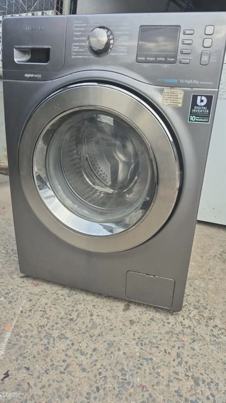 Vendo lava e seca inox Samsung funcionando perfeitamente!! - Foto 3