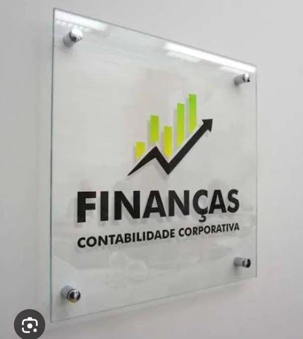 Placa comercial vidro