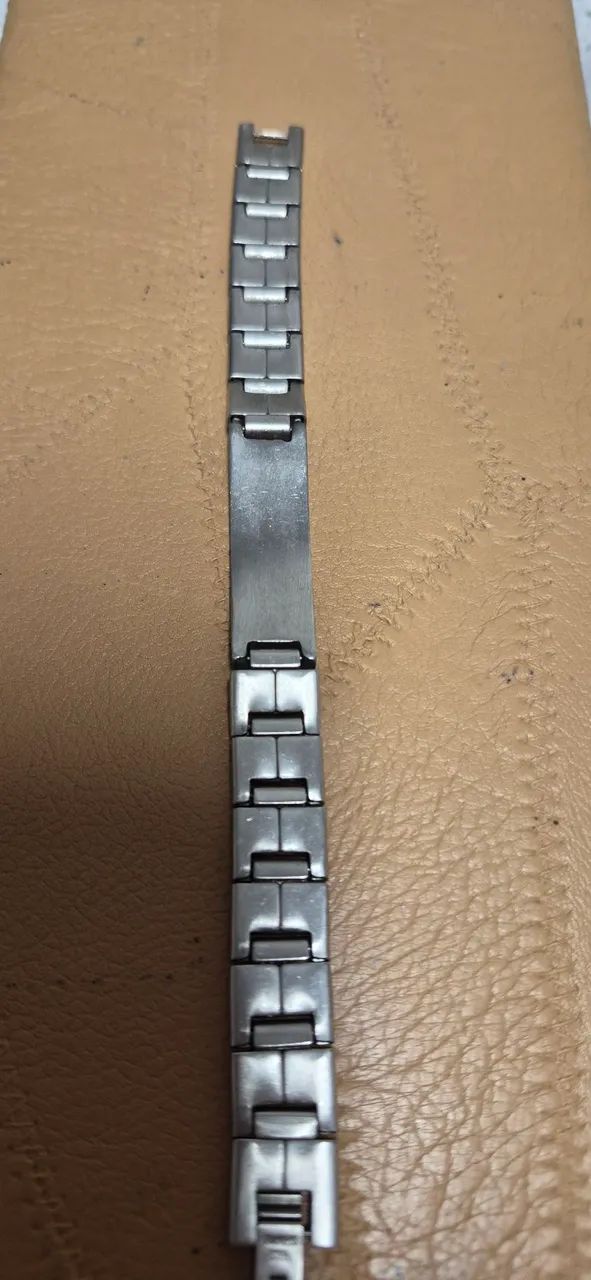 Pulseira em aço cirurgico com oração do pai nosso que estais no céu santificado seja vosso - Foto 4