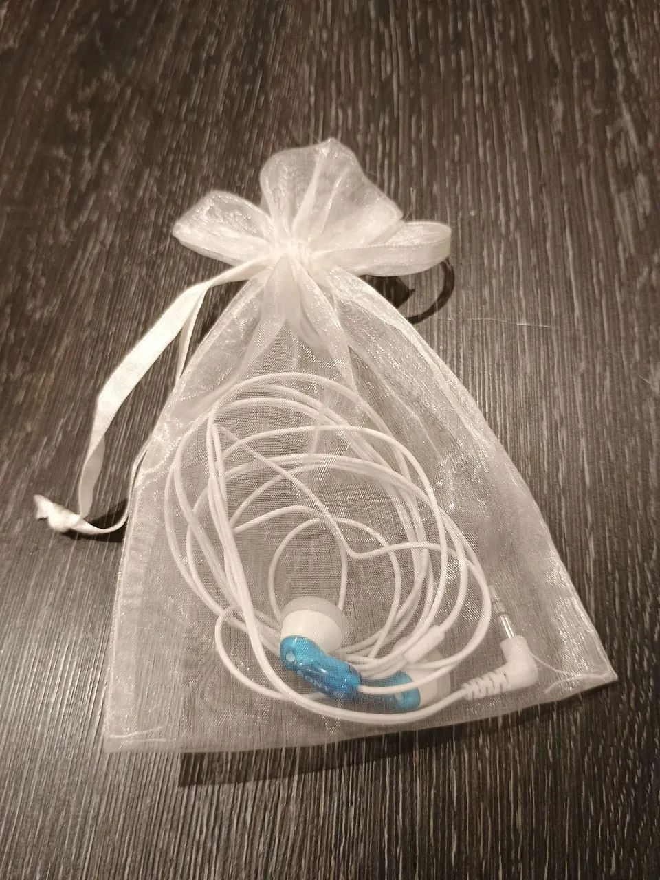 Fone de Ouvido Sony Earbud com Fio - Azul e Branco - Foto 5