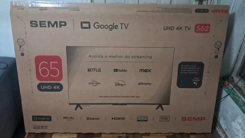 TV SEMP 65 POLEGADAS - NA CAIXA, NUNCA USEI