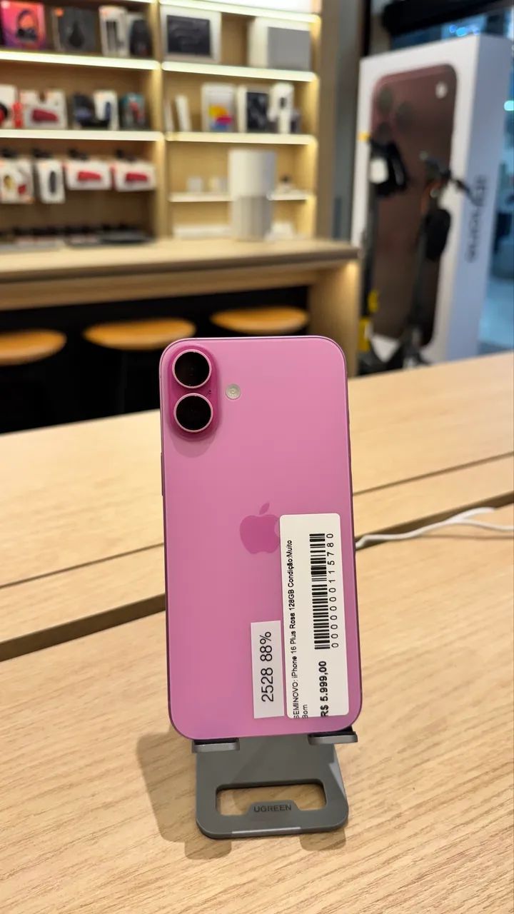 iPhone 16 Plus Rosa 128GB - SEMINOVO