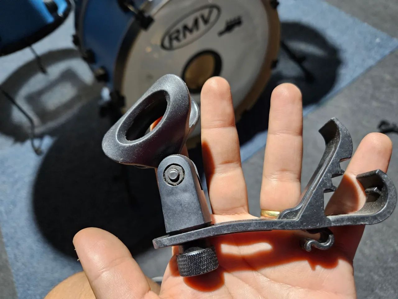 Suporte de microfone para bateria - Foto 4