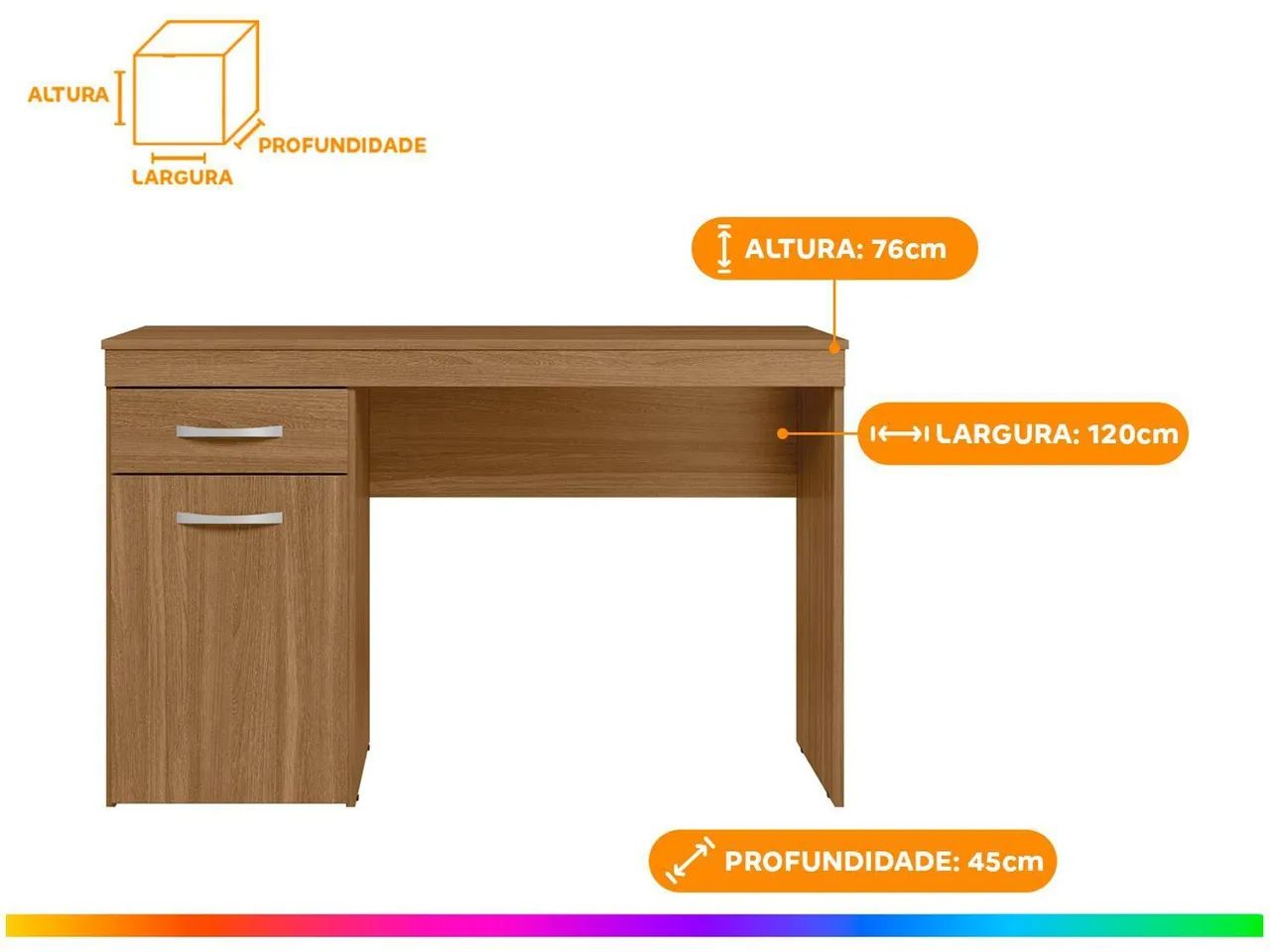 Belíssima Mesa de Estudos Com Gaveta e Porta Objetos!! - Foto 2