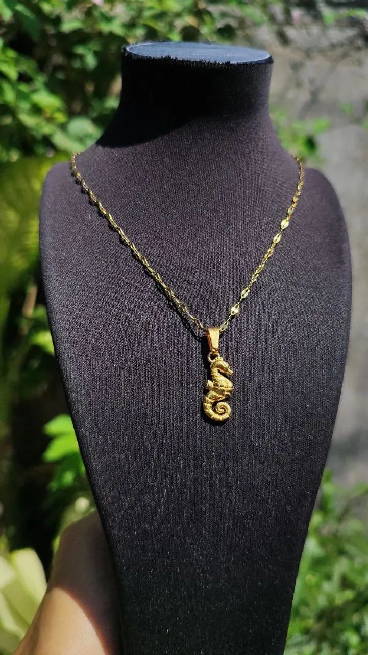 Colar moda praia dourado aço inoxidável  - Foto 5