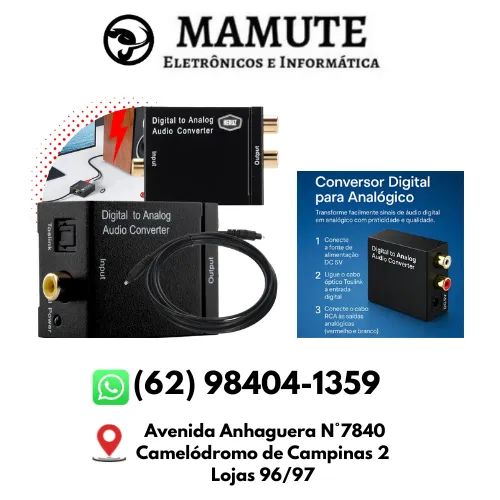Conversor de Áudio Digital Óptico para Analógico