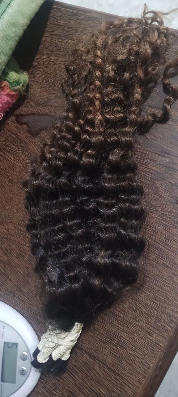 Cabelo humano cacho 2 ombre hair 100gr,55cm