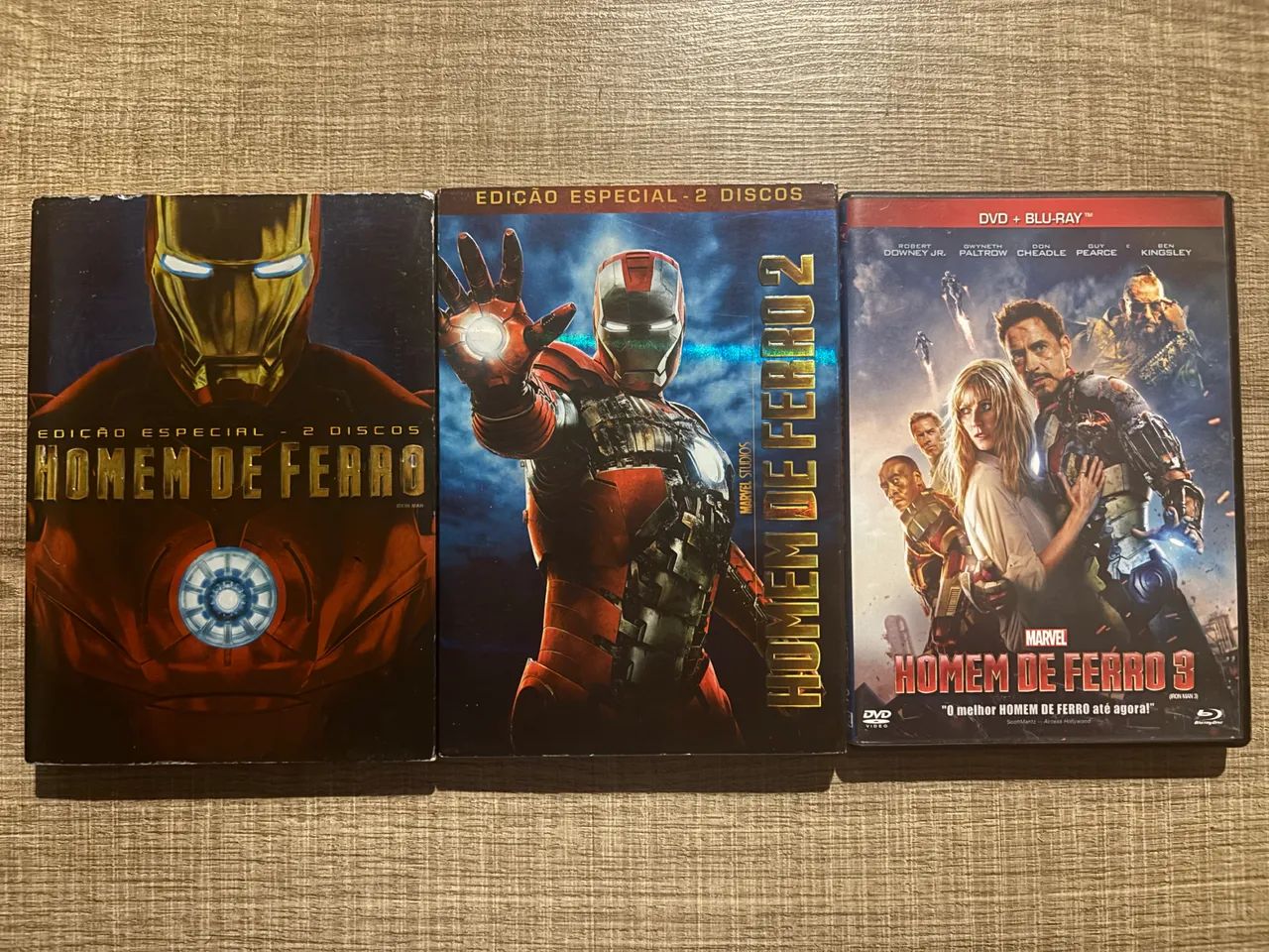 DVD Trilogia Homem de Ferro Marvel Studios