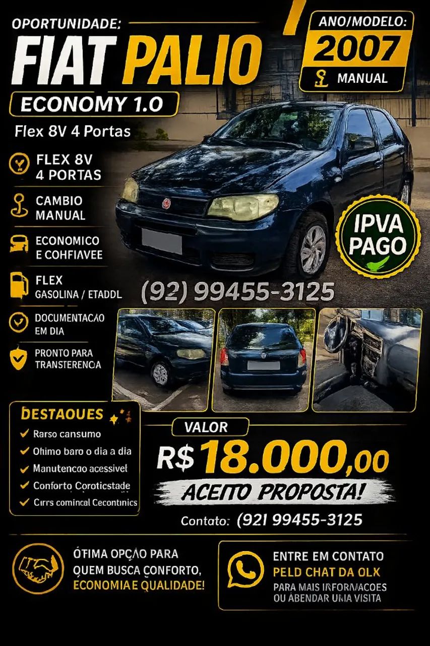 Fiat Palio Palio Celebration 1.0 Fire Flex 8V 4p 2007