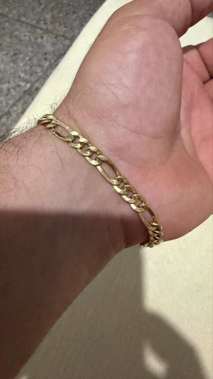 Pulseira de ouro 18k 8.1 gramas 22cm - Foto 4