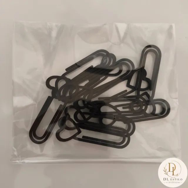 Kit com 10 Clips Coração Duas Cores - Foto 4