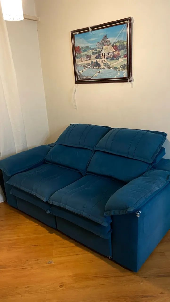 Sofá retrátil Azul