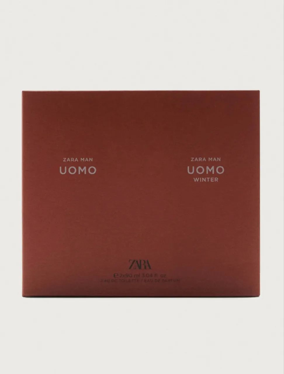 Perfume Zara UOMO EDT + UOMO WINTER EDP 2 X 90 ML 