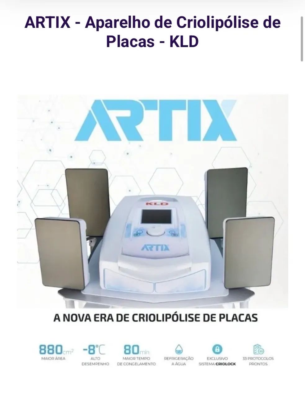 Criolipolise Artix 
