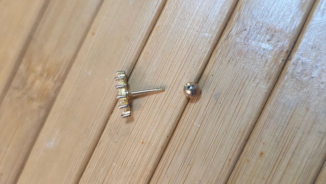Brinco tipo Piercing indiano dourado - Foto 3