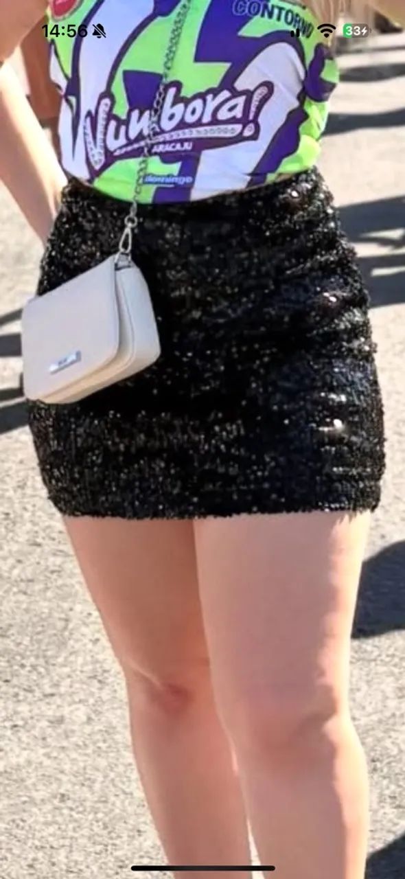 Saia preta brilho  - Foto 2