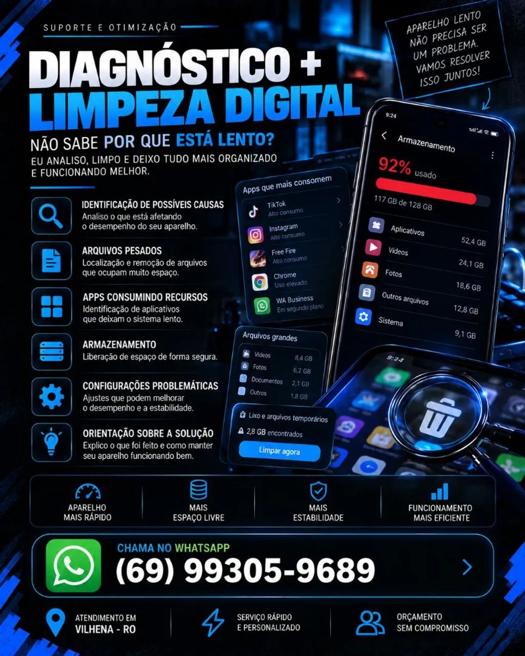 Otimização de Celular e PC | Limpeza, Desempenho e Jogos - Foto 5