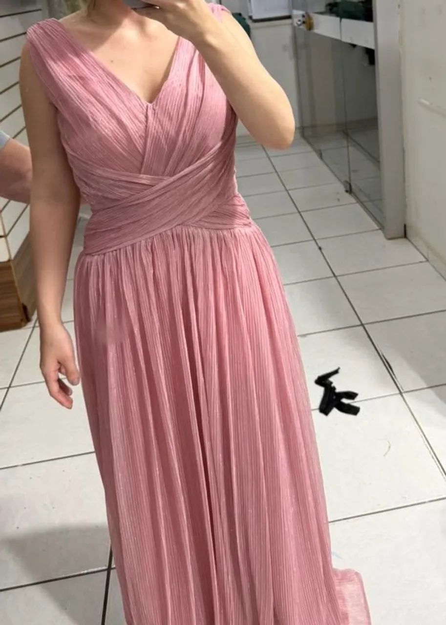 Vestido 38 rose nunca usado 