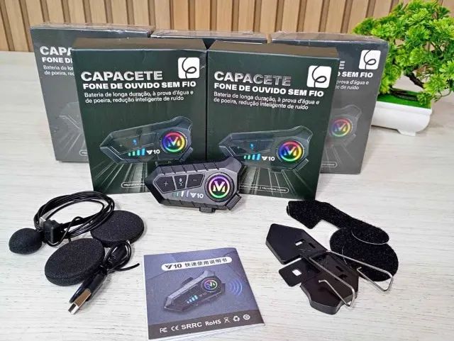  FONE INTERCOMUNICADOR Y10 PARA CAPACETE | BLUETOOTH |