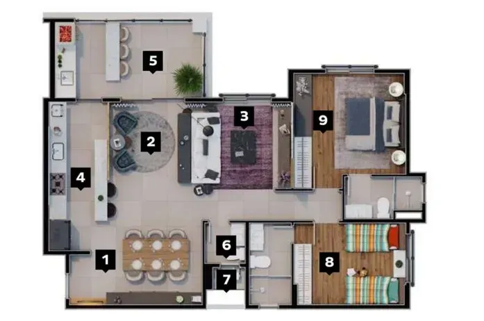 PLANTA 91m²