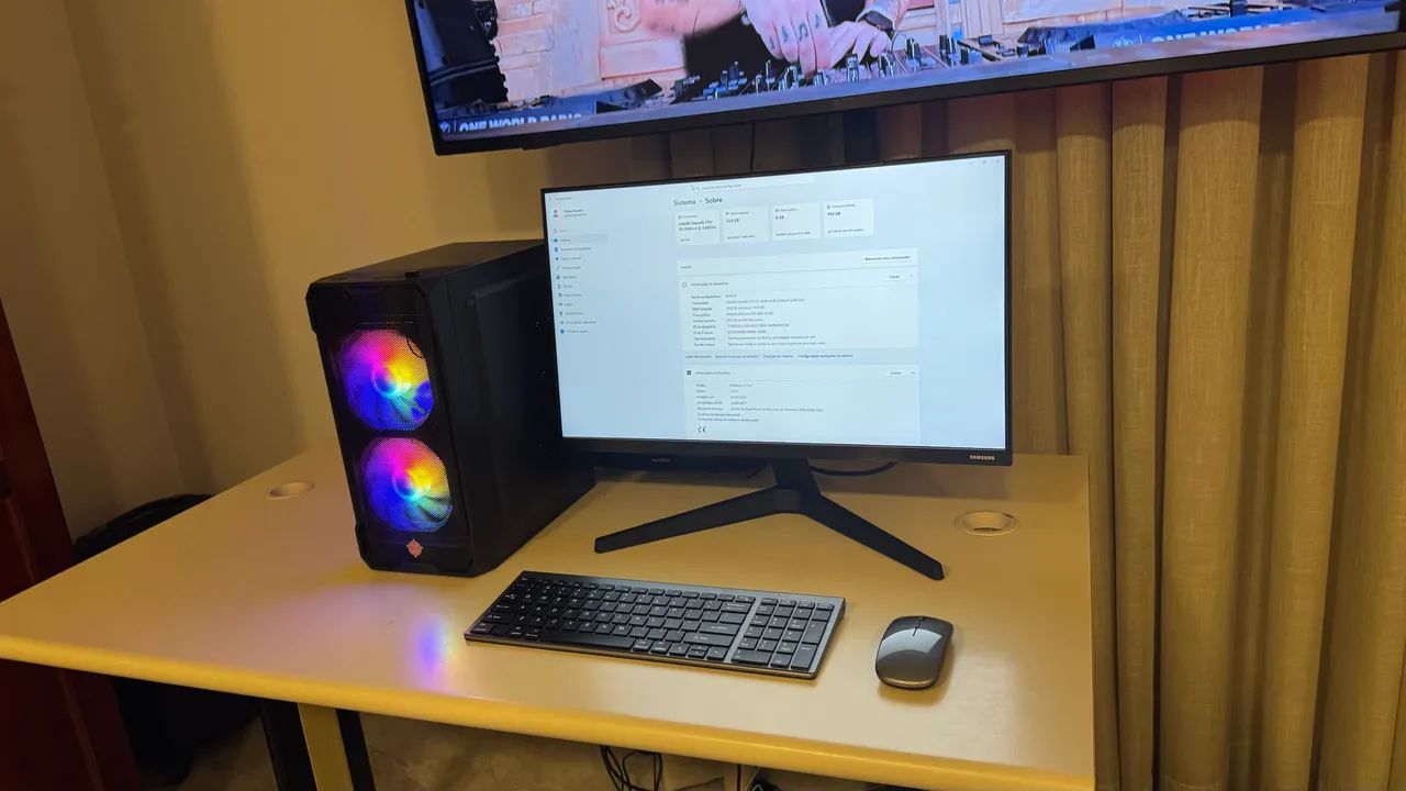 PC Gamer Completo RTX 4060 + 32GB RAM + SSD NVMe 1TB + Monitor Samsung 24? - Foto 3