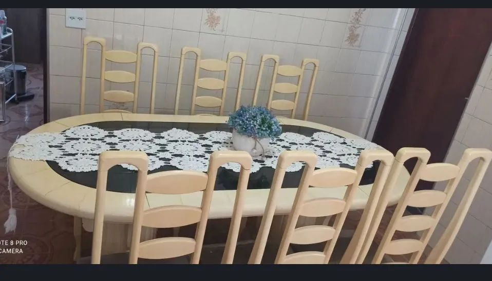 Mesa jantar 6 cadeiras medindo 2,00x1,00 - Foto 4